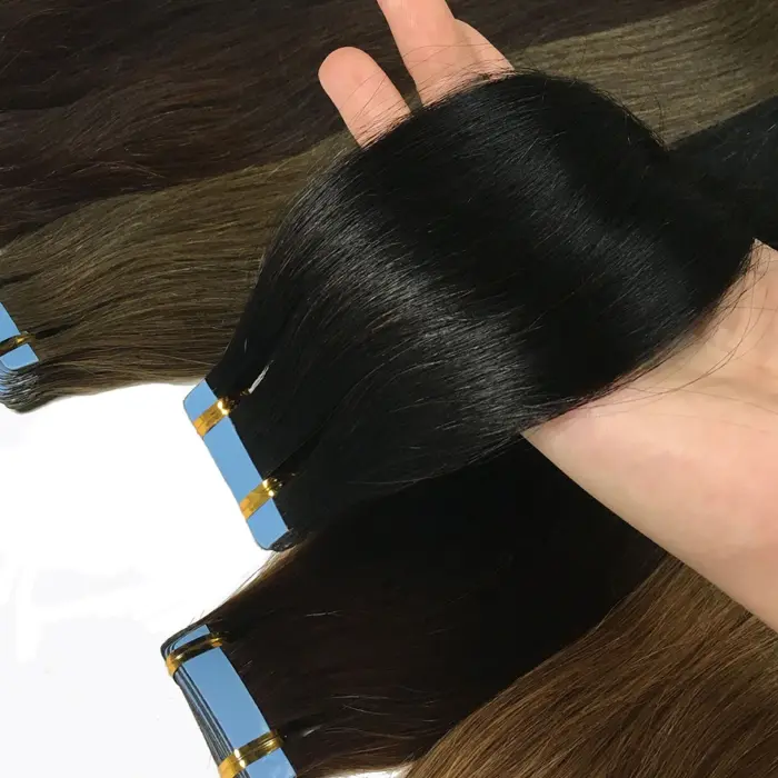 Extensiones de cabello humano 100% Remy Natural de cinta o tape - Imagen 2