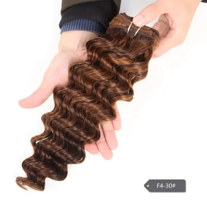 Extensión de cabello Remy  de ondas profundas brasileñas - Imagen 5