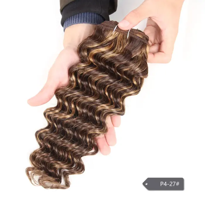 Extensión de cabello Remy  de ondas profundas brasileñas - Imagen 3