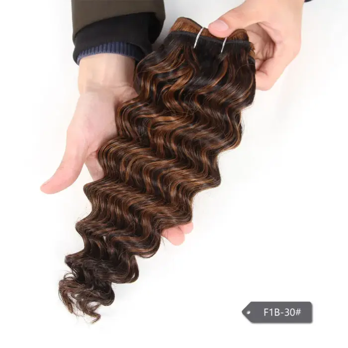 Extensión de cabello Remy  de ondas profundas brasileñas - Imagen 4