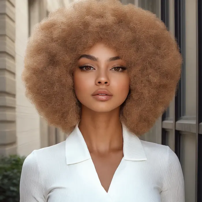 Pelucas de cabello humano brasileño Afro rizado Bob - Imagen 2