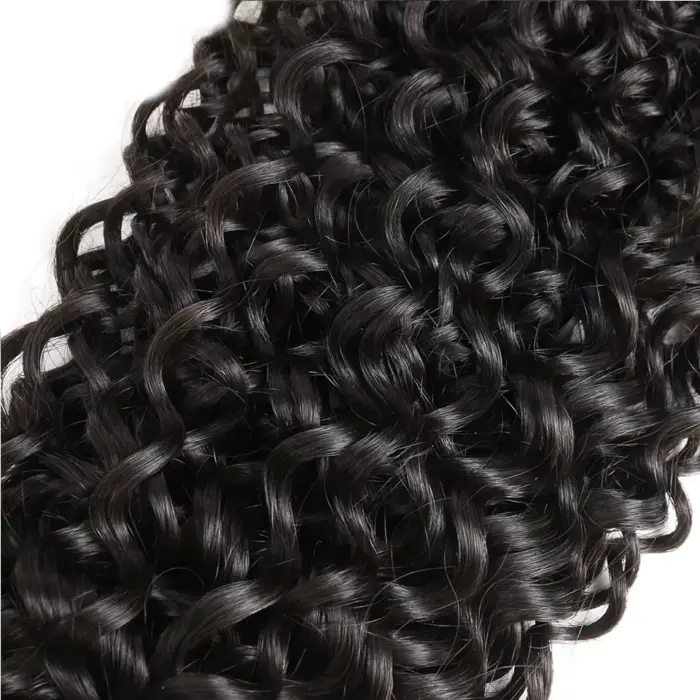 Extensión de cabello humano rizado brasileño negro oscuro, Remy Jerry Curl 1 - Imagen 3