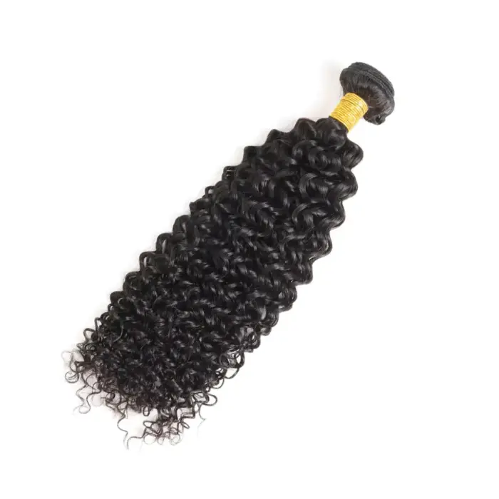 Extensión de cabello humano rizado brasileño negro oscuro, Remy Jerry Curl 1 - Imagen 4