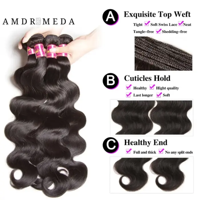 Extensiones de cabello humano Ondulado, mechones de cabello virgen brasileño 100% tejido de cabello humano - Imagen 7