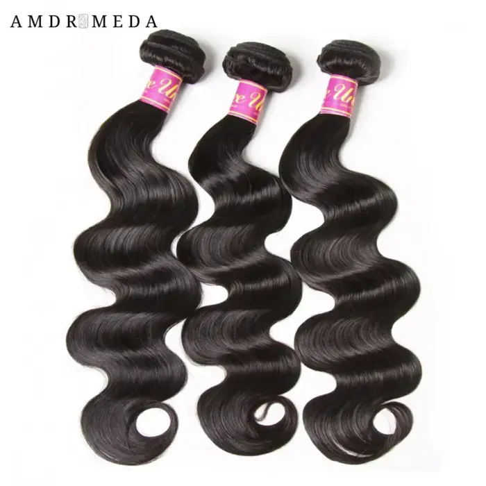 Extensiones de cabello humano Ondulado, mechones de cabello virgen brasileño 100% tejido de cabello humano